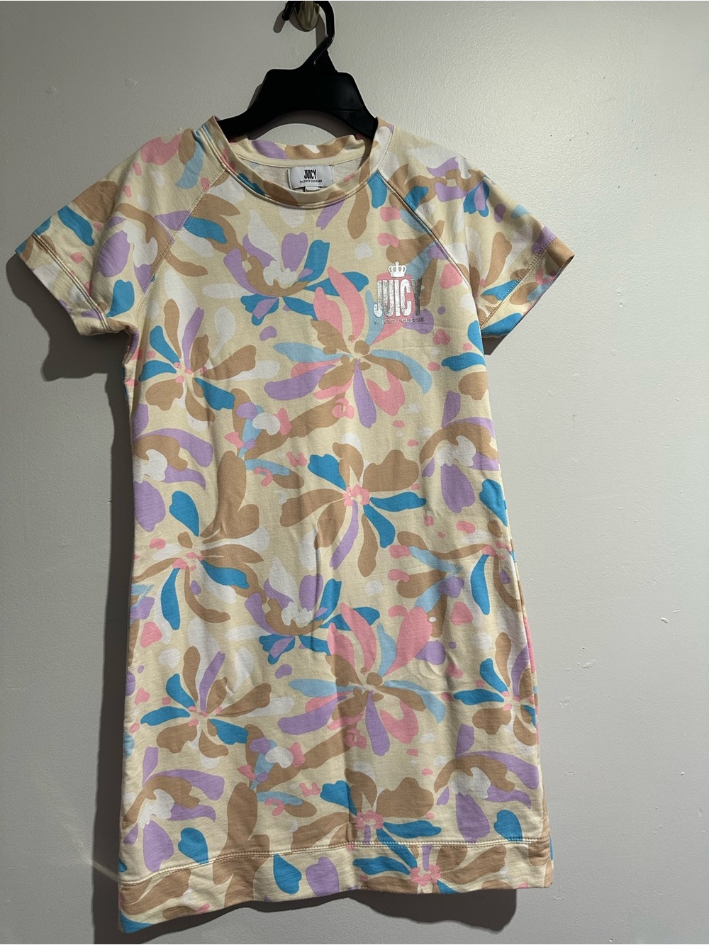 Juicy Couture Cream Tee with Pastel Floral Print